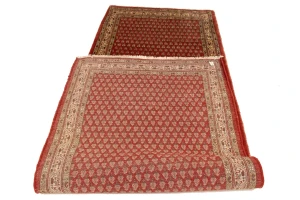 Semi Antique Rusty Red Tribal 4X10 Botemir Persian Runner Rug