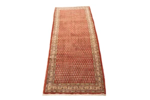 Semi Antique Rusty Red Tribal 4X10 Botemir Persian Runner Rug