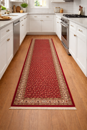 Semi Antique Rusty Red Tribal 4X10 Botemir Persian Runner Rug