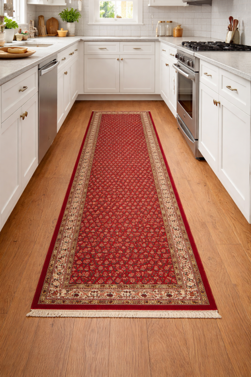 Semi Antique Rusty Red Tribal 4X10 Botemir Persian Runner Rug