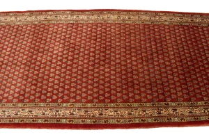 Semi Antique Rusty Red Tribal 4X10 Botemir Persian Runner Rug