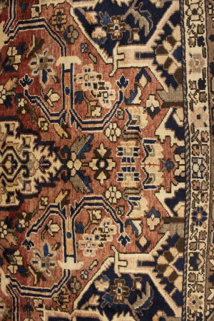 Antique Brick Red Floral 10'6X12'7 Bakhtiari Persian Rug