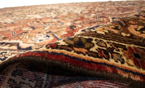 Antique Brick Red Floral 10'6X12'7 Bakhtiari Persian Rug