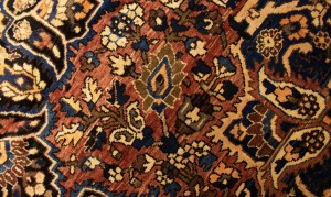 Semi Antique Rusty Red Floral 9'5X12'4 Bakhtiari Persian Rug