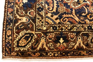 Semi Antique Rusty Red Floral 9'5X12'4 Bakhtiari Persian Rug