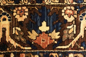 Semi Antique Rusty Red Floral 9'5X12'4 Bakhtiari Persian Rug