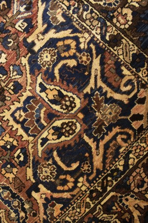 Semi Antique Rusty Red Floral 9'5X12'4 Bakhtiari Persian Rug