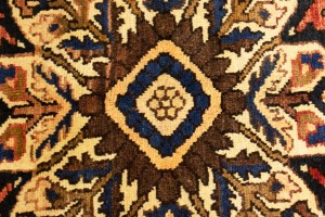 Semi Antique Rusty Red Floral 9'5X12'4 Bakhtiari Persian Rug