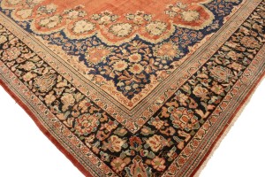Semi Antique Rusty Red Traditional 10'4X13'6 Mahal Persian Rug