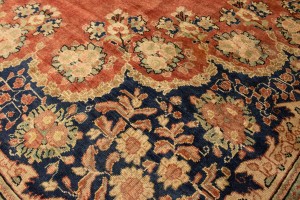 Semi Antique Rusty Red Traditional 10'4X13'6 Mahal Persian Rug