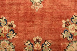 Semi Antique Rusty Red Traditional 10'4X13'6 Mahal Persian Rug