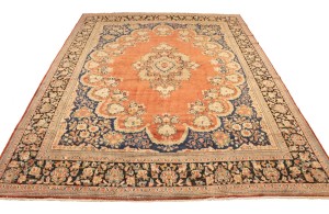 Semi Antique Rusty Red Traditional 10'4X13'6 Mahal Persian Rug