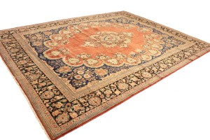 Semi Antique Rusty Red Traditional 10'4X13'6 Mahal Persian Rug