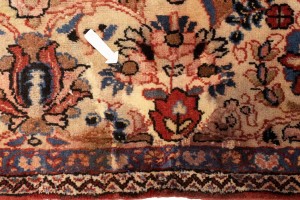 Semi Antique Scarlet Red Floral 10X13'5 Mahal Persian Rug