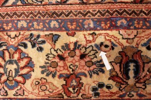 Semi Antique Scarlet Red Floral 10X13'5 Mahal Persian Rug