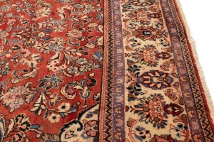Semi Antique Scarlet Red Floral 10X13'5 Mahal Persian Rug