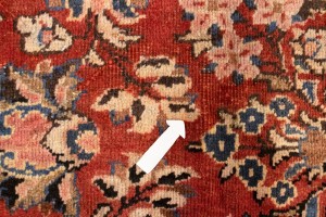 Semi Antique Scarlet Red Floral 10X13'5 Mahal Persian Rug