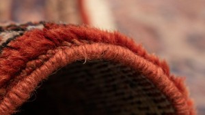 Semi Antique Scarlet Red Floral 10X13'5 Mahal Persian Rug