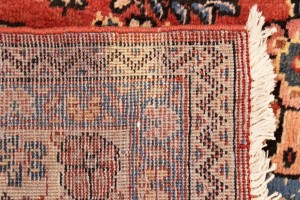 Semi Antique Scarlet Red Floral 10X13'5 Mahal Persian Rug