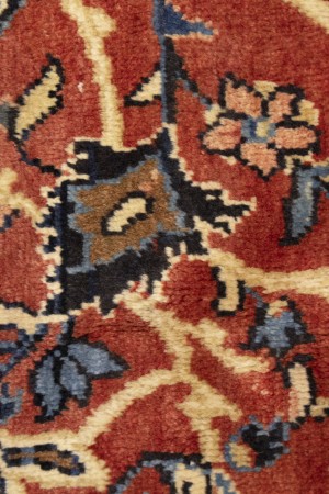 Semi Antique Scarlet Red Floral 10X14 Mahal Persian Rug