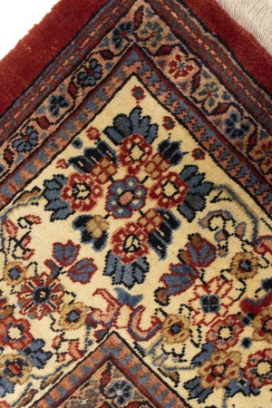 Semi Antique Scarlet Red Floral 10X14 Mahal Persian Rug