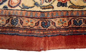 Semi Antique Scarlet Red Floral 10X14 Mahal Persian Rug