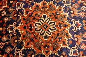 Antique Rusty Red Tribal 9X13 Bakhtiari Persian Rug