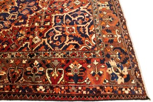 Antique Rusty Red Tribal 9X13 Bakhtiari Persian Rug