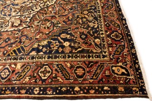 Antique Rust Tribal 10X13 Bakhtiari Persian Rug
