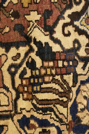 Antique Rust Tribal 10X13 Bakhtiari Persian Rug