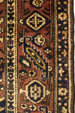 Antique Rust Tribal 10X13 Bakhtiari Persian Rug