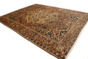 Antique Rust Tribal 10X13 Bakhtiari Persian Rug