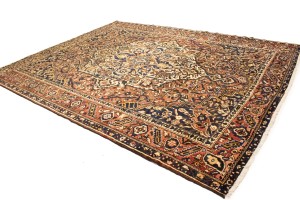 Antique Rust Tribal 10X13 Bakhtiari Persian Rug