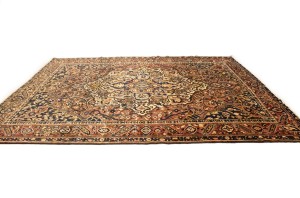 Antique Rust Tribal 10X13 Bakhtiari Persian Rug