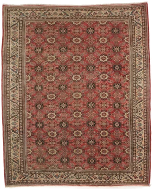Red Antique Traditional 10X12'5 Mahal Persian Oriental Rug