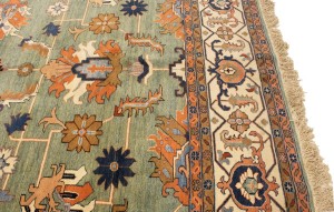Green Floral 10X27 Heriz Sultanabad Persian Rug