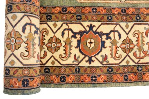 Green Floral 10X27 Heriz Sultanabad Persian Rug