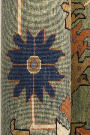 Green Floral 10X27 Heriz Sultanabad Persian Rug