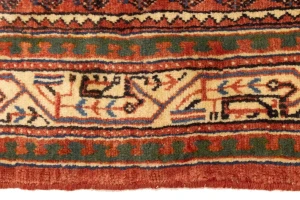 Semi Antique Tribal Rusty Red 3'8X10'5 Botemir Persian Runner Rug