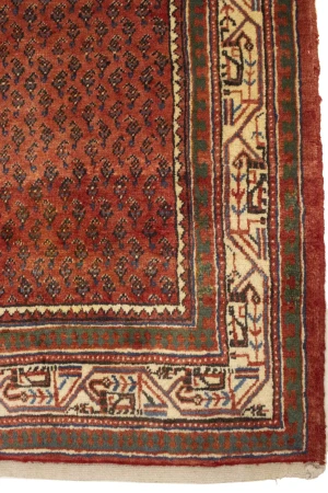 Semi Antique Tribal Rusty Red 3'8X10'5 Botemir Persian Runner Rug