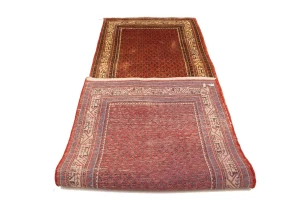 Semi Antique Tribal Rusty Red 3'8X10'5 Botemir Persian Runner Rug