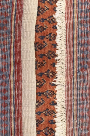 Semi Antique Tribal Rusty Red 3'8X10'5 Botemir Persian Runner Rug