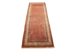 Semi Antique Tribal Rusty Red 3'8X10'5 Botemir Persian Runner Rug