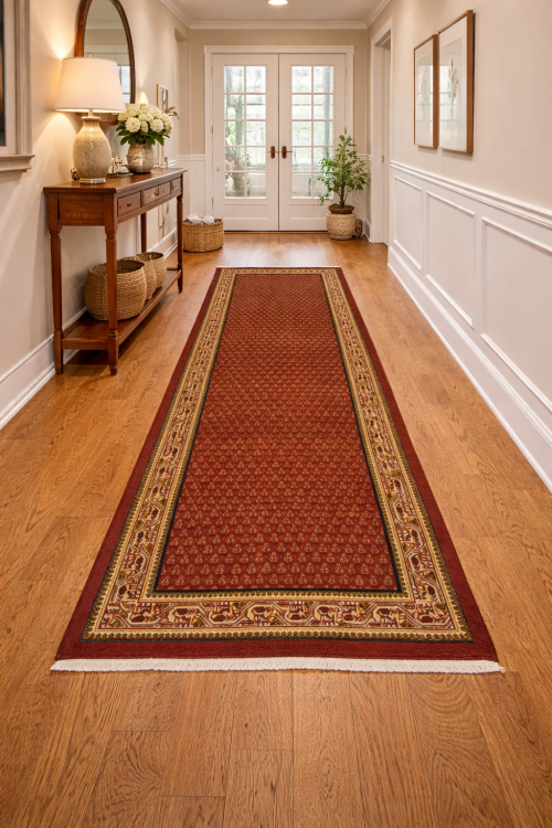 Semi Antique Tribal Rusty Red 3'7X9'8 Botemir Persian Runner Rug