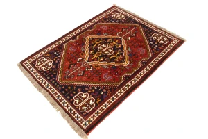 Red Tribal 3'6X5 Shiraz Persian Rug