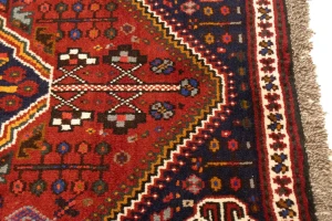 Red Tribal 3'6X5 Shiraz Persian Rug