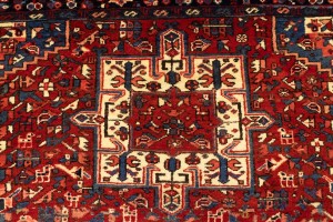 Semi Antique Red Tribal 5X6 Karajeh Persian Rug