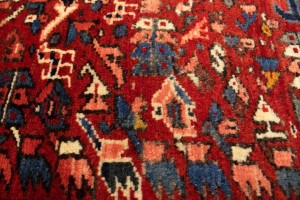 Semi Antique Red Tribal 5X6 Karajeh Persian Rug