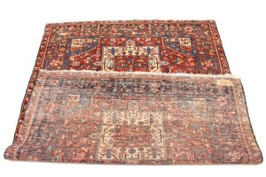 Semi Antique Red Tribal 5X6 Karajeh Persian Rug