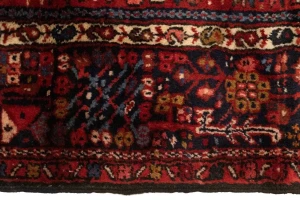 Red Semi Antique Tribal 4'6X6'3 Karajeh Persian Oriental Rug